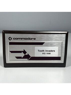 Vintage Commodore VIC-20 Tooth Invaders VIC-1938 Dark Cartridge Untested